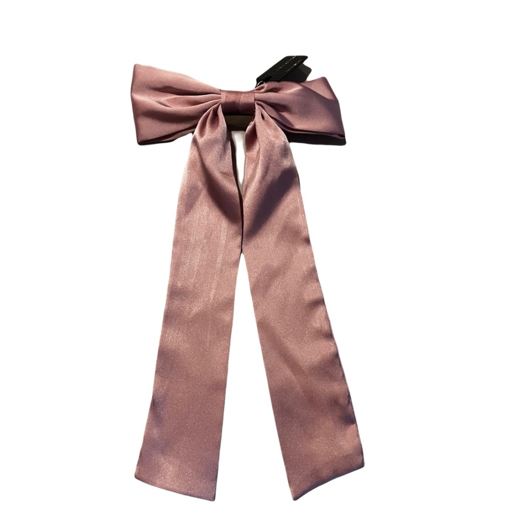L. Erickson Pink Satin Bow Hair Clip - NWT